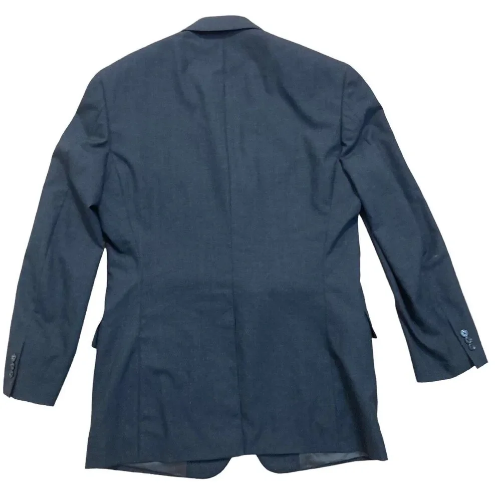 Brooks Brothers Brooksease Blazer Mens 43 Long Dark Gray Wool Sport Coat Jacket